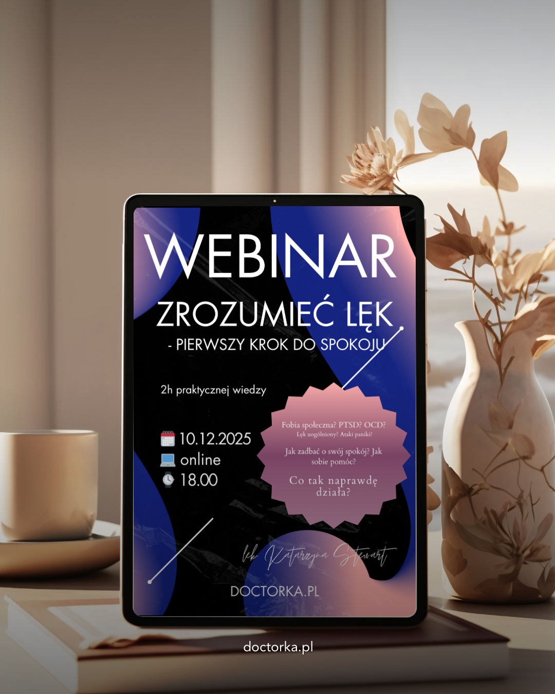 Webinar - "Zrozumieć lęk - pierwszy krok do spokoju"